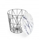 Стол журнальный HALMAR HARISSA B черный/белый мрамор